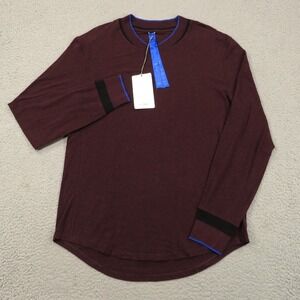 Kit & Ace Morris Sweater Mens Large Cashmere Blend Burgundy Pullover Shirt NEW